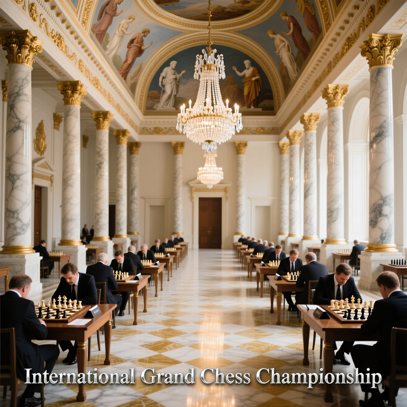 Chess tournament hall